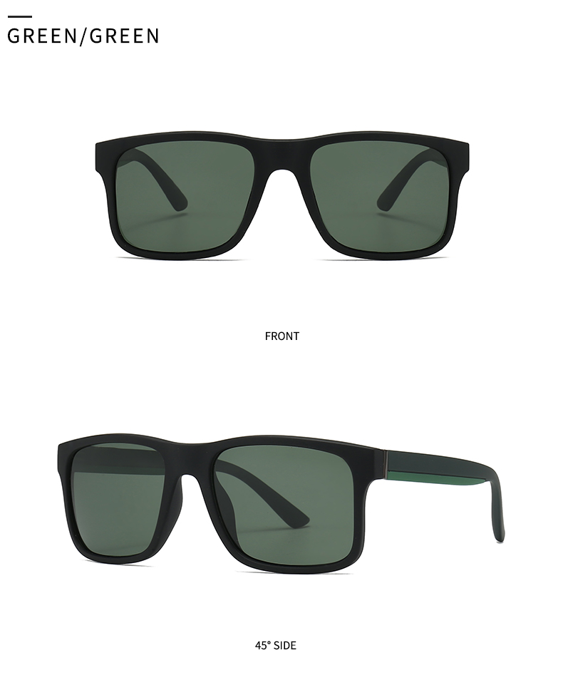 Modern Style Solid Color Pc Square Patchwork Full Frame Men's Sunglasses display picture 5