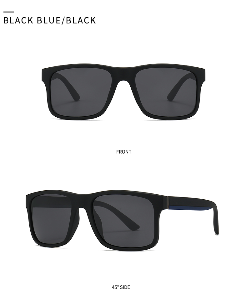 Modern Style Solid Color Pc Square Patchwork Full Frame Men's Sunglasses display picture 9