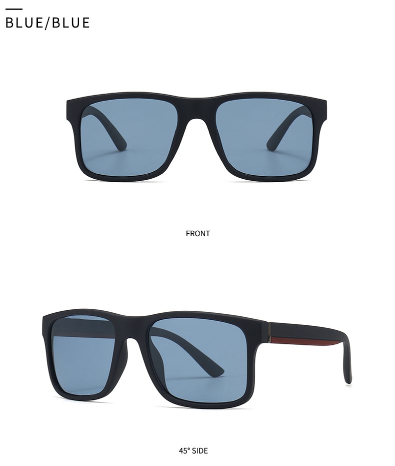 Modern Style Solid Color Pc Square Patchwork Full Frame Men's Sunglasses display picture 14