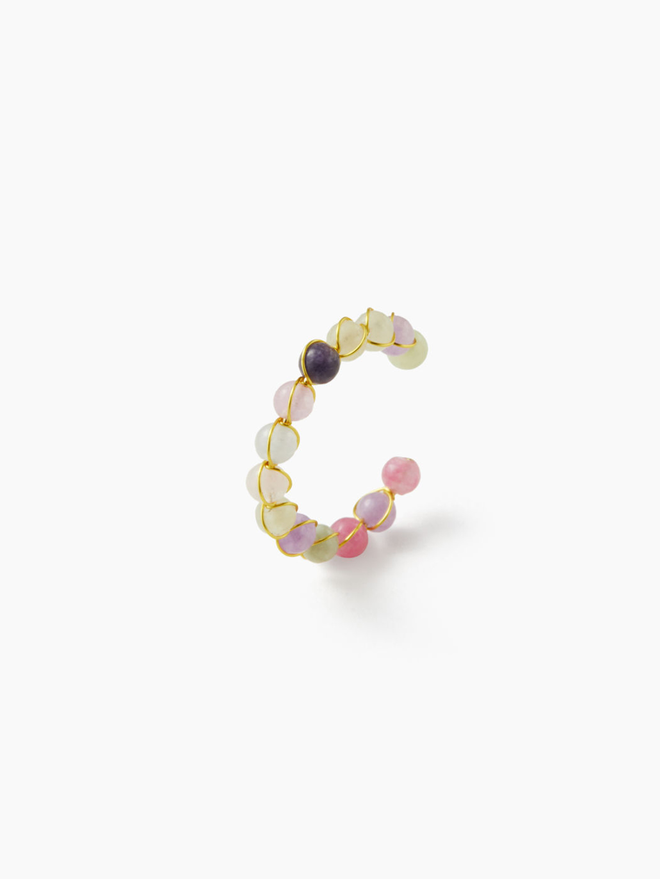 Fashion Geometric Natural Stone Beaded Open Rings display picture 4
