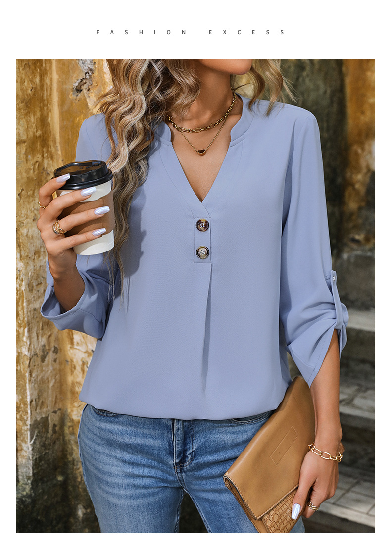 Women's Blouse Short Sleeve Blouses Casual Classic Style Solid Color display picture 2