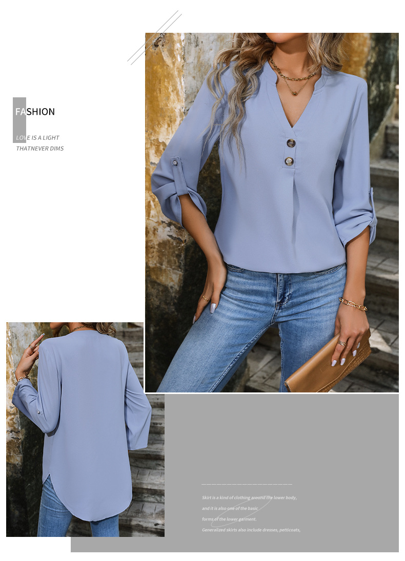 Women's Blouse Short Sleeve Blouses Casual Classic Style Solid Color display picture 4