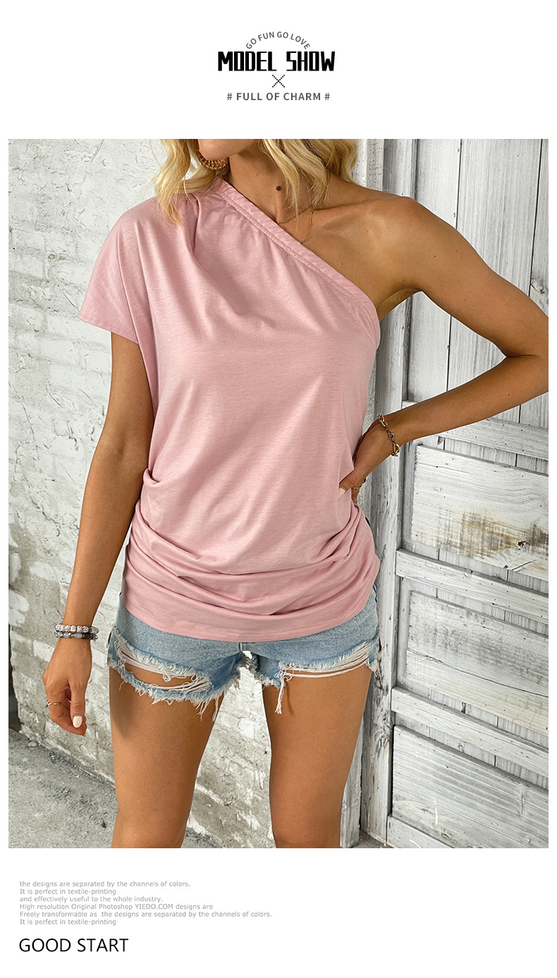 Women's T-shirt Short Sleeve T-shirts Casual Basic Solid Color display picture 3
