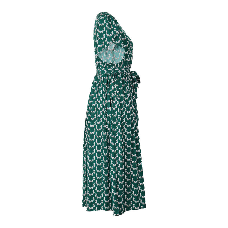 Women's Regular Dress Casual Elegant Round Neck Printing Short Sleeve Printing Midi Dress Daily display picture 8