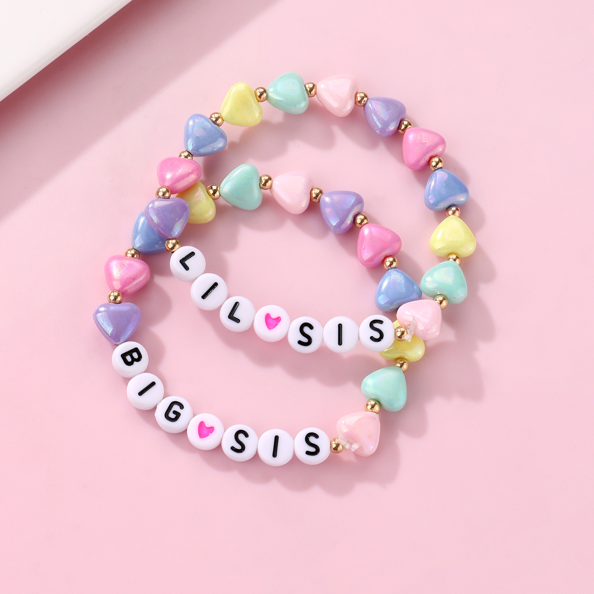 Casual Cute Romantic Letter Heart Shape Arylic Wholesale Bracelets display picture 7