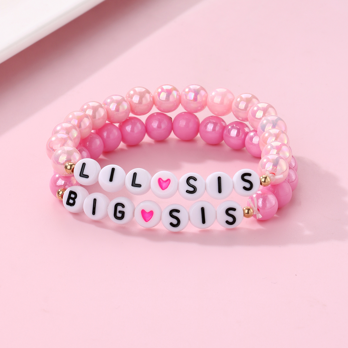 Casual Cute Romantic Letter Heart Shape Arylic Wholesale Bracelets display picture 1