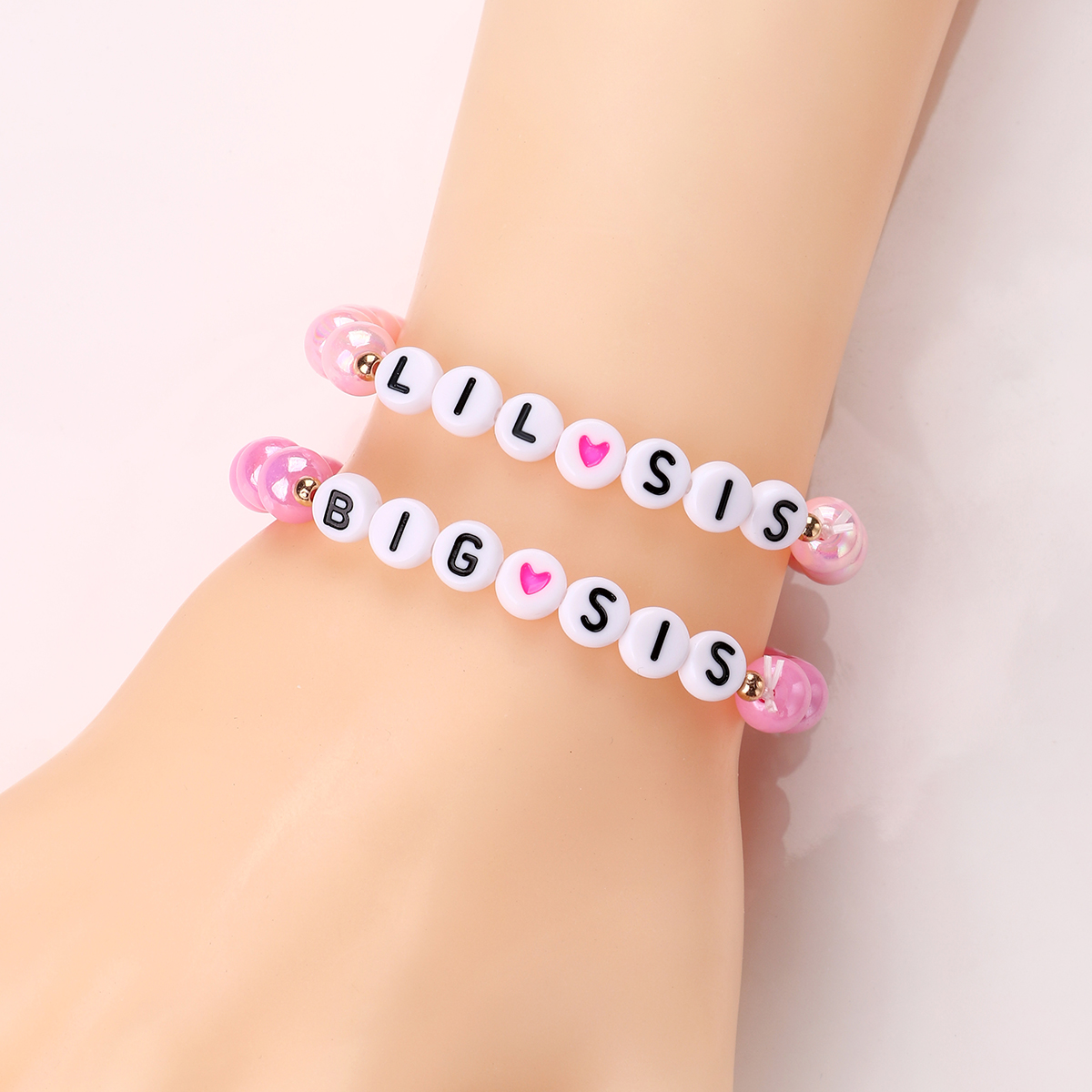 Casual Cute Romantic Letter Heart Shape Arylic Wholesale Bracelets display picture 3