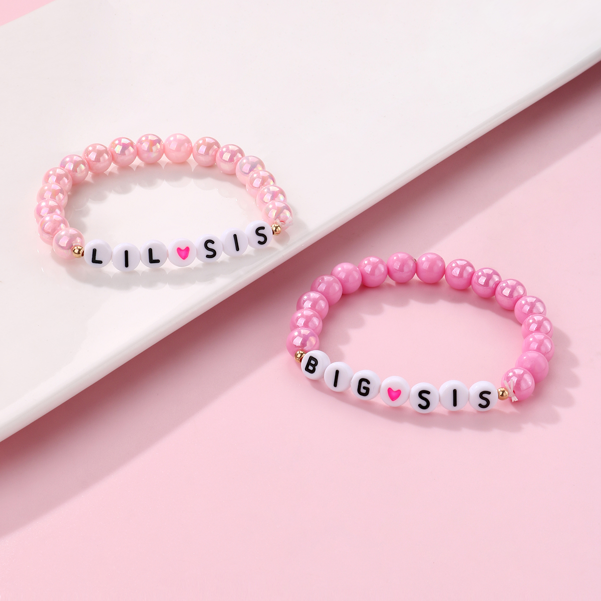 Casual Cute Romantic Letter Heart Shape Arylic Wholesale Bracelets display picture 4