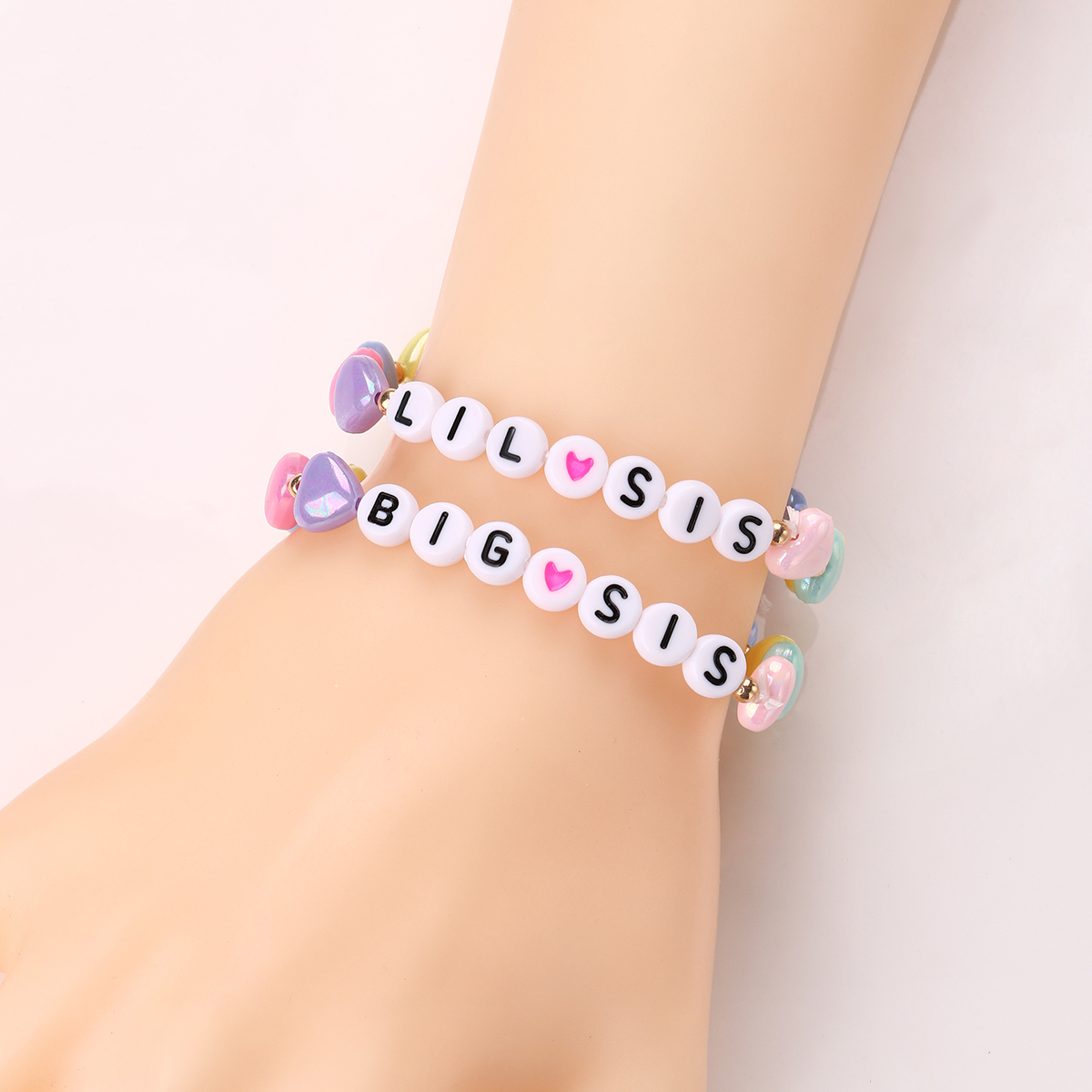 Casual Cute Romantic Letter Heart Shape Arylic Wholesale Bracelets display picture 8