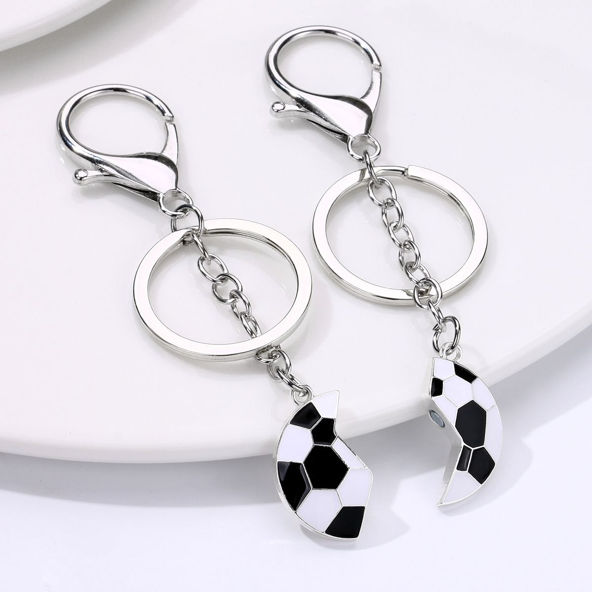 Fitness Sports Basketball Football Alloy Keychain display picture 6