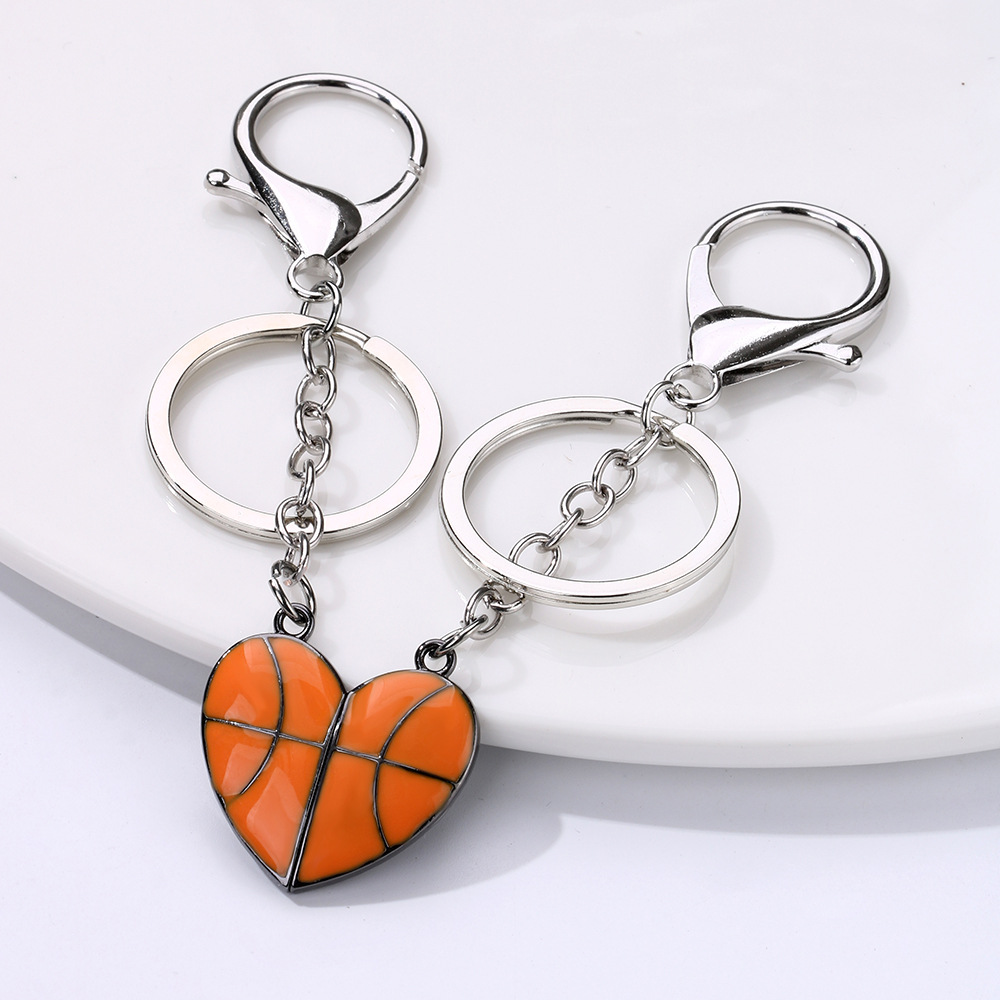 Fitness Sports Basketball Football Alloy Keychain display picture 1