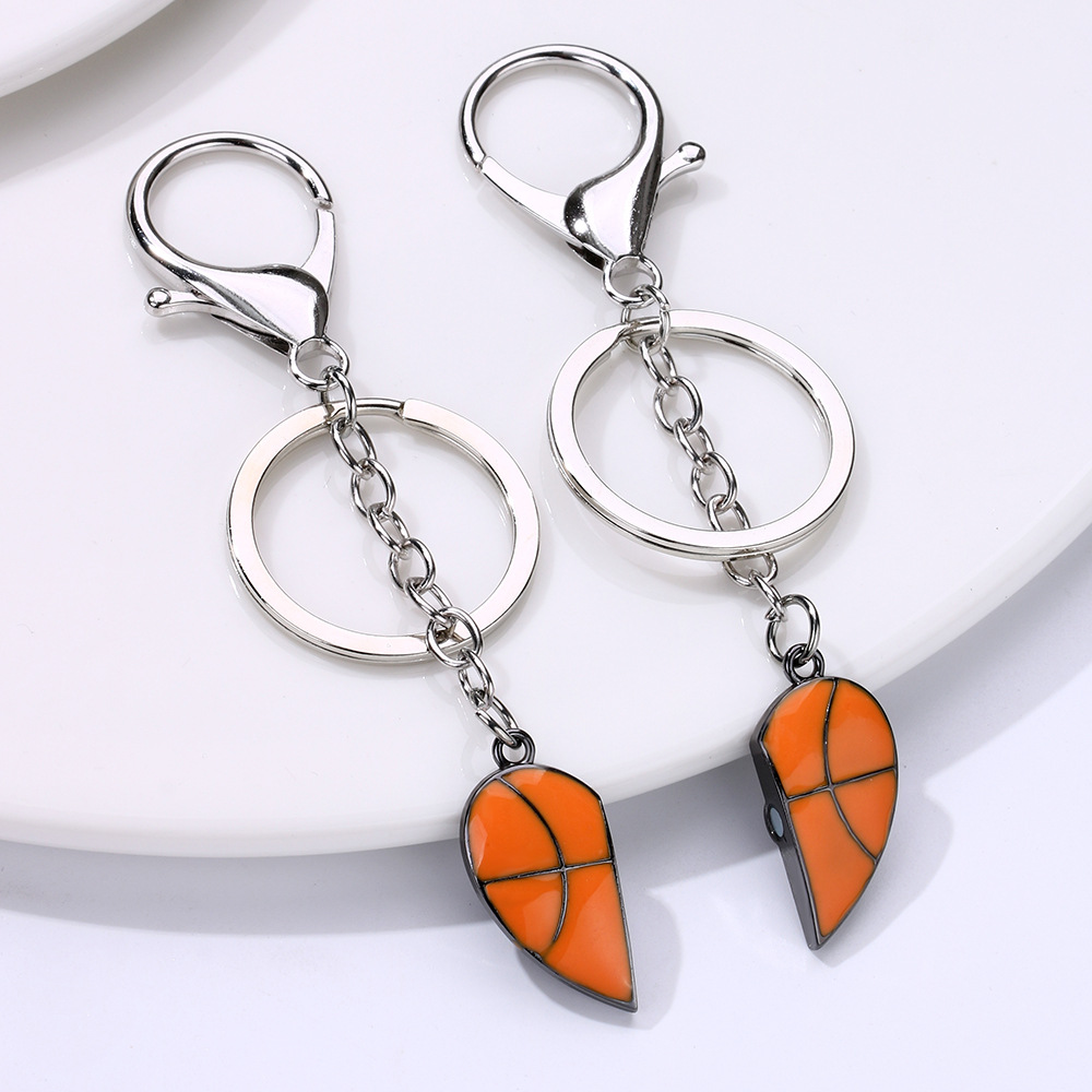 Fitness Sports Basketball Football Alloy Keychain display picture 2