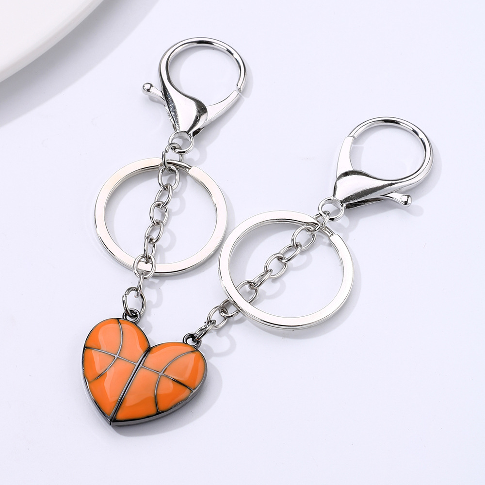 Fitness Sports Basketball Football Alloy Keychain display picture 3