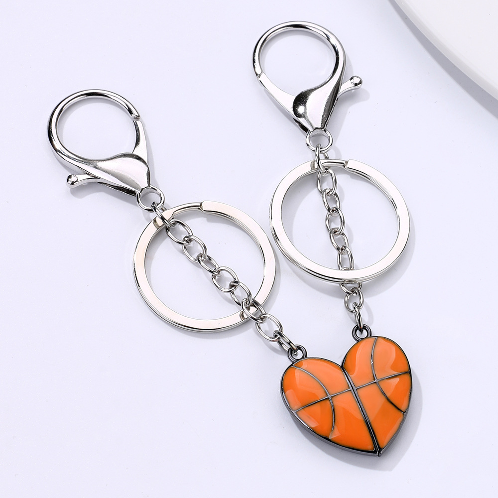 Fitness Sports Basketball Football Alloy Keychain display picture 4