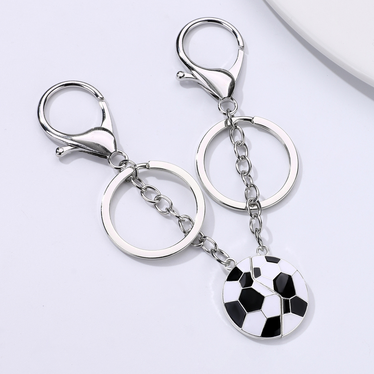 Fitness Sports Basketball Football Alloy Keychain display picture 7