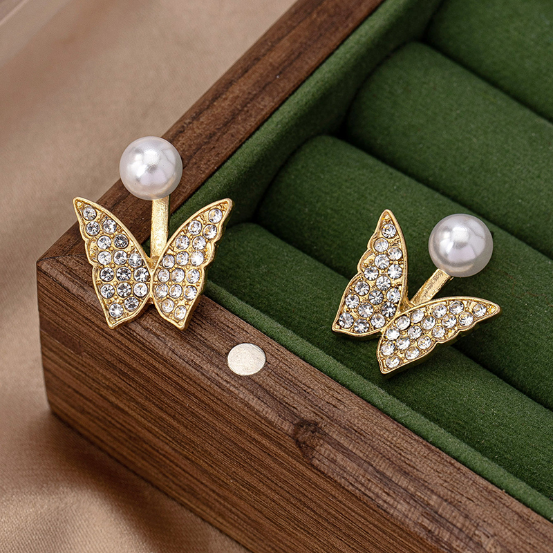 1 Pair Elegant Butterfly Plating Alloy Zinc Ear Studs display picture 2