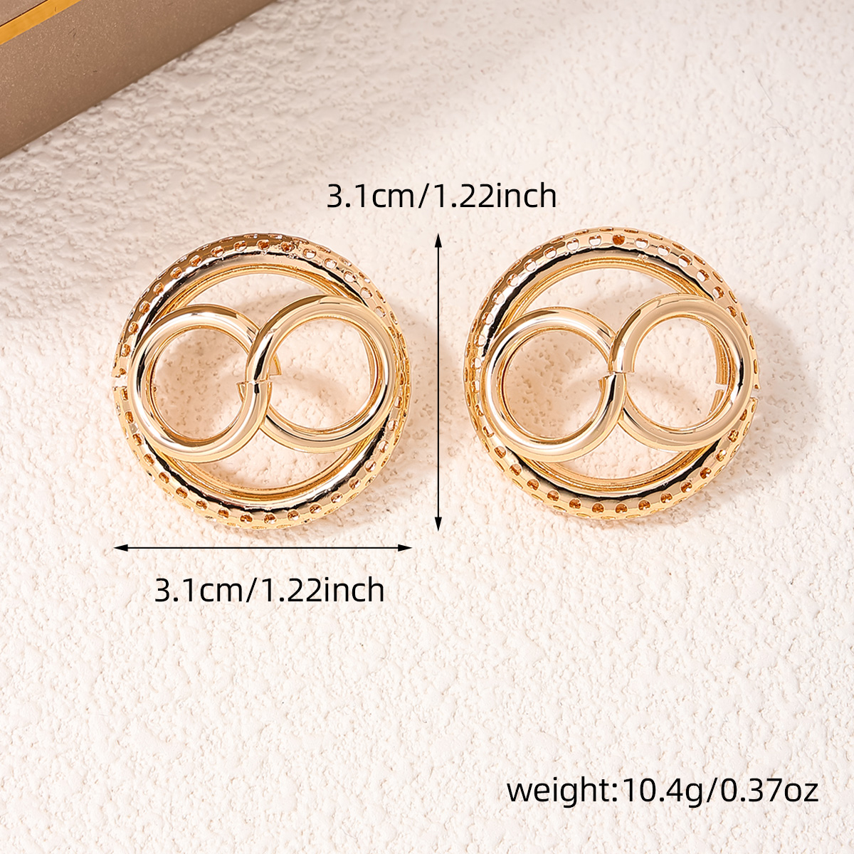 1 Pair Simple Style Geometric Alloy Ear Studs display picture 5