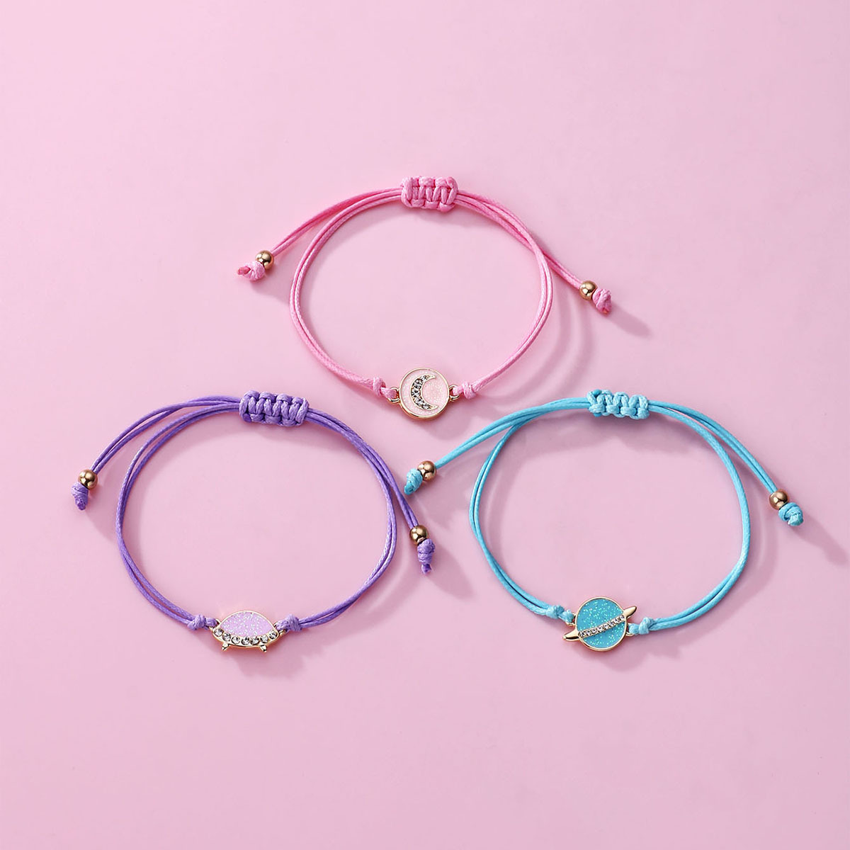 Casual Cute Animal Rainbow Heart Shape Alloy Rope Enamel Women's Bracelets display picture 1