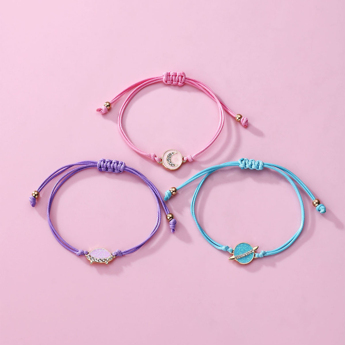 Décontractée Mignon Animal Arc-En-Ciel Forme De Cœur Alliage Corde Émail Femmes Bracelets display picture 1