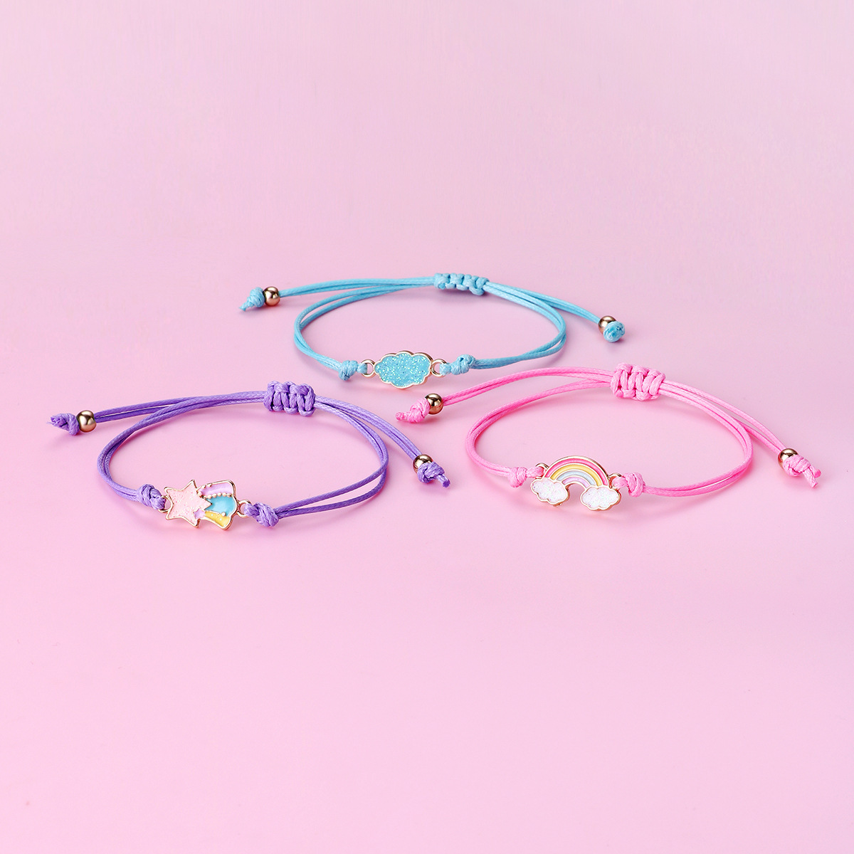 Casual Cute Animal Rainbow Heart Shape Alloy Rope Enamel Women's Bracelets display picture 10