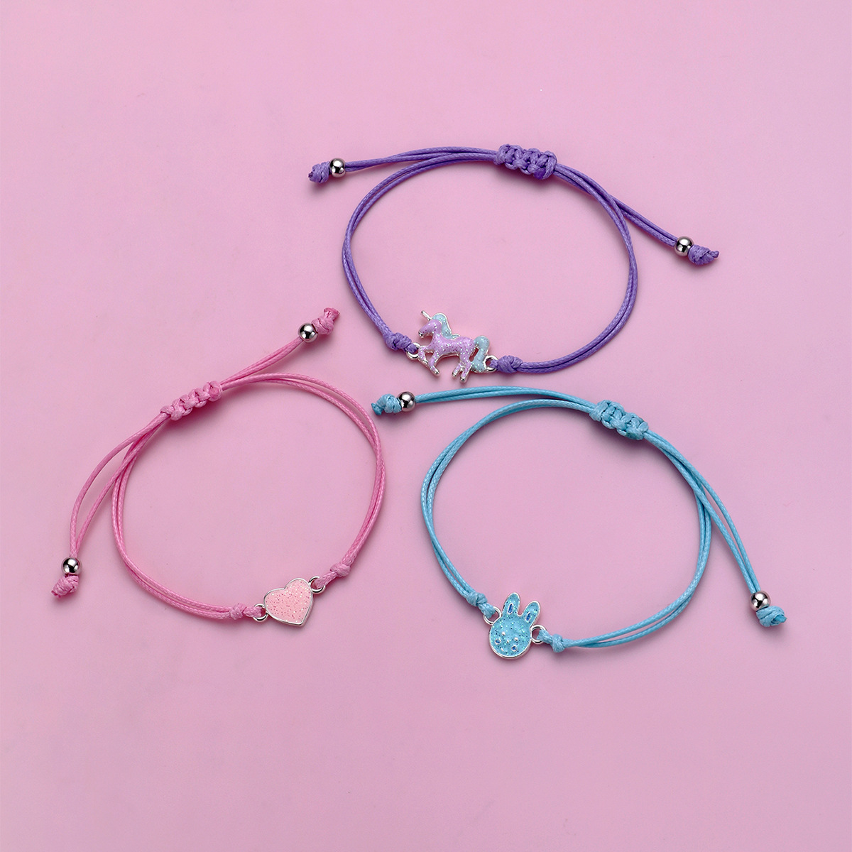 Casual Cute Animal Rainbow Heart Shape Alloy Rope Enamel Women's Bracelets display picture 14