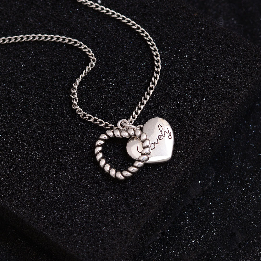 Punk Heart Shape Copper Pendant Necklace display picture 5