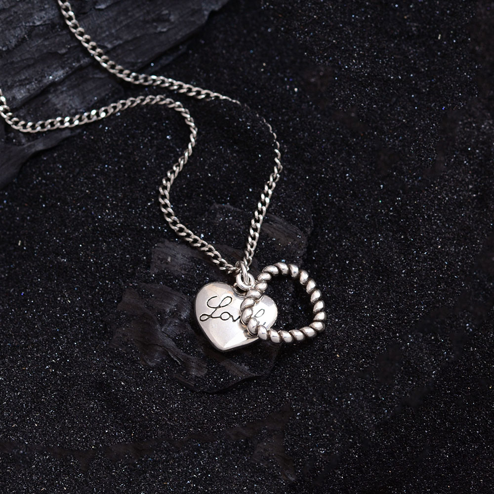 Punk Heart Shape Copper Pendant Necklace display picture 4