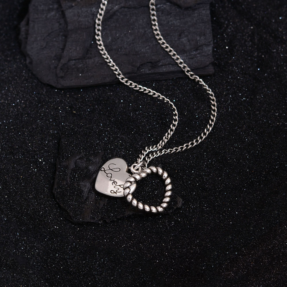 Punk Heart Shape Copper Pendant Necklace display picture 3