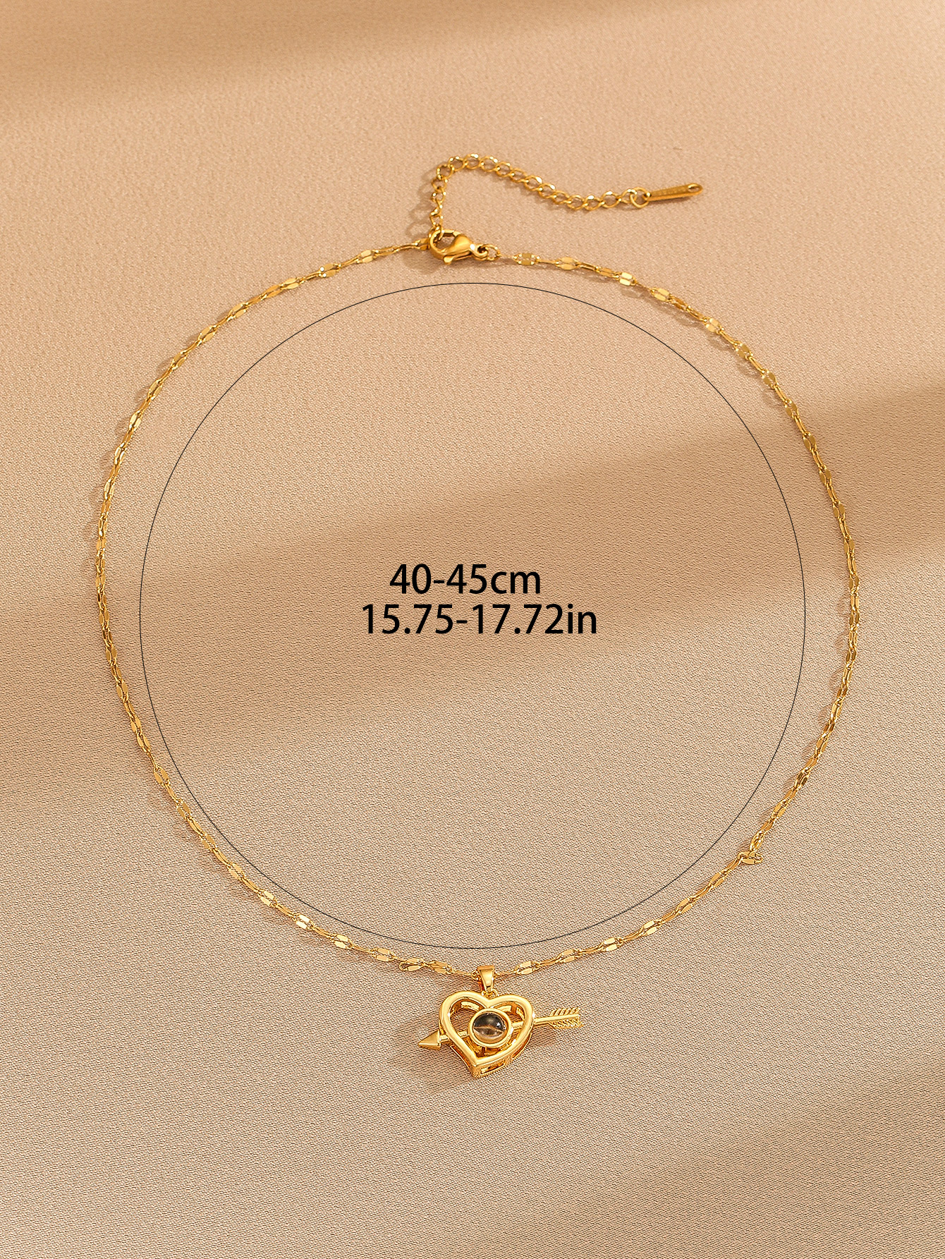 Einfacher Stil Herzform Kupfer 18 Karat Vergoldet Halskette Mit Anhänger display picture 4