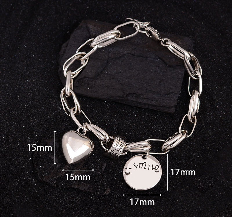 Sweet Letter Heart Shape Copper Bracelets display picture 6