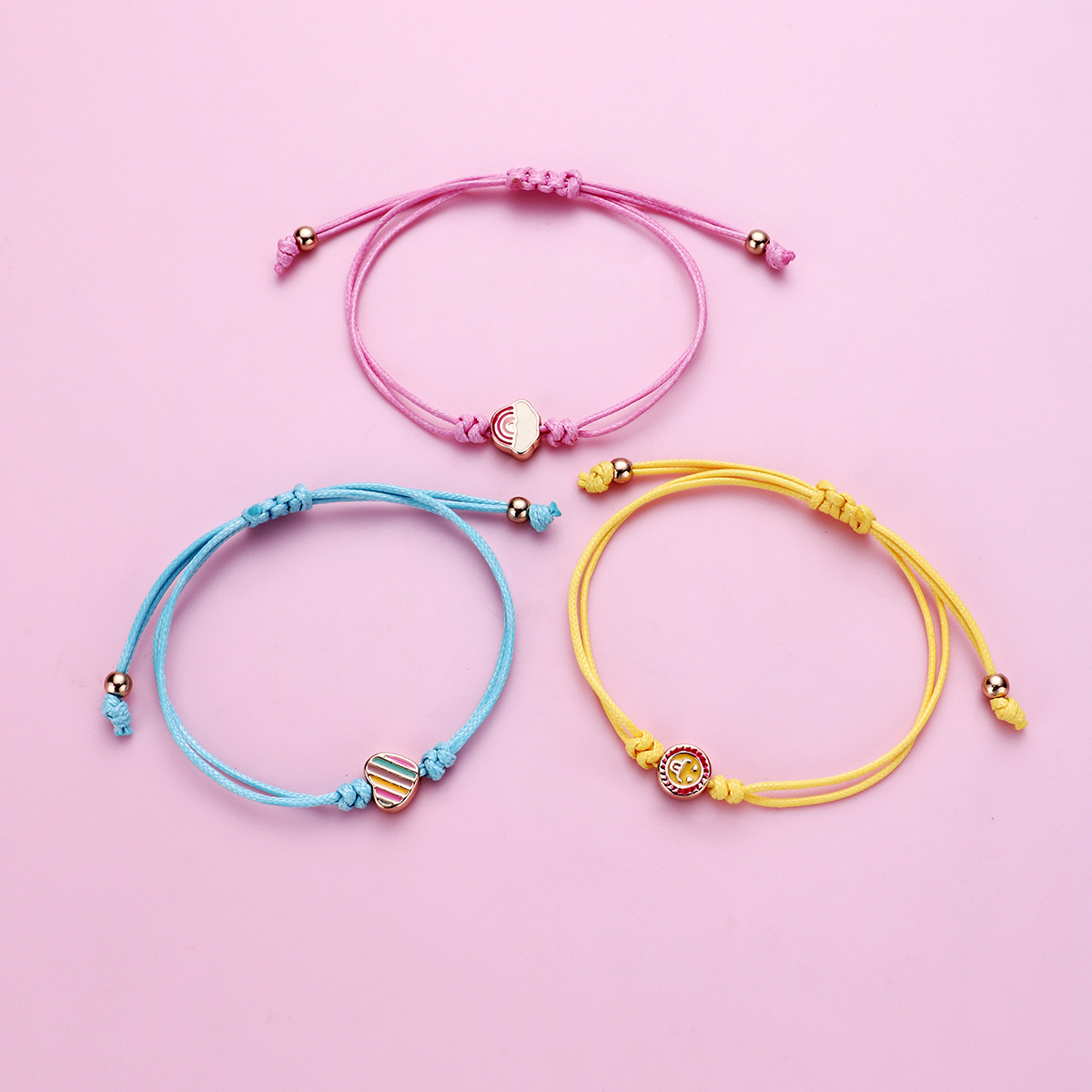 Casual Cute Animal Rainbow Heart Shape Alloy Rope Women's Bracelets display picture 5