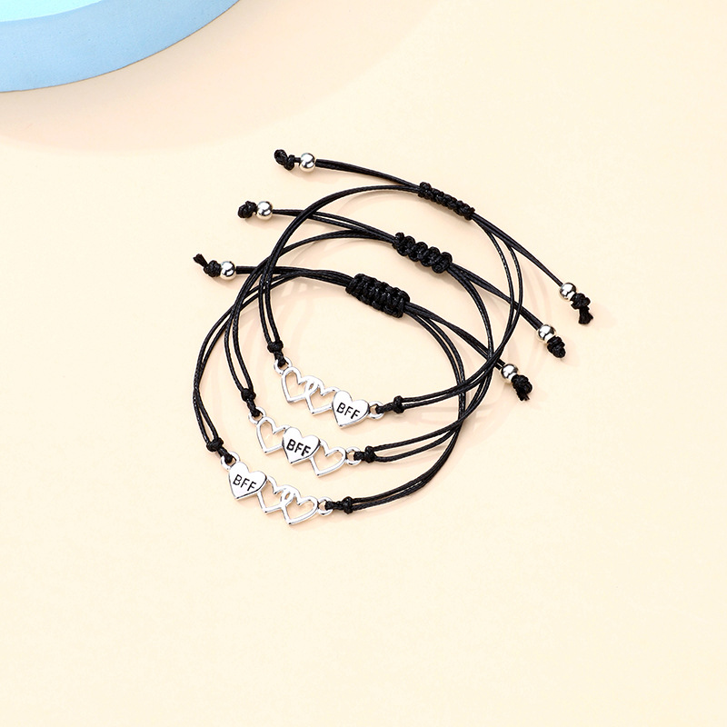 Casual Romantic Heart Shape Alloy Rope Unisex Bracelets display picture 8