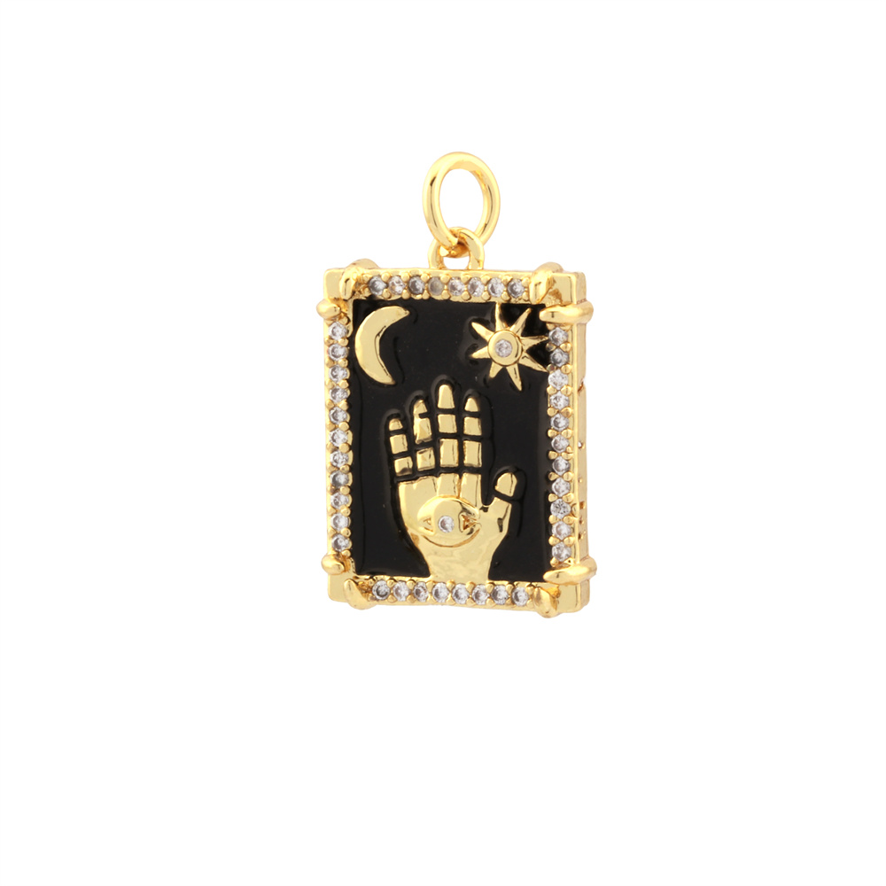 1 Piece Ig Style Hip-hop Hand Copper Enamel Inlay Pendant Jewelry Accessories display picture 20