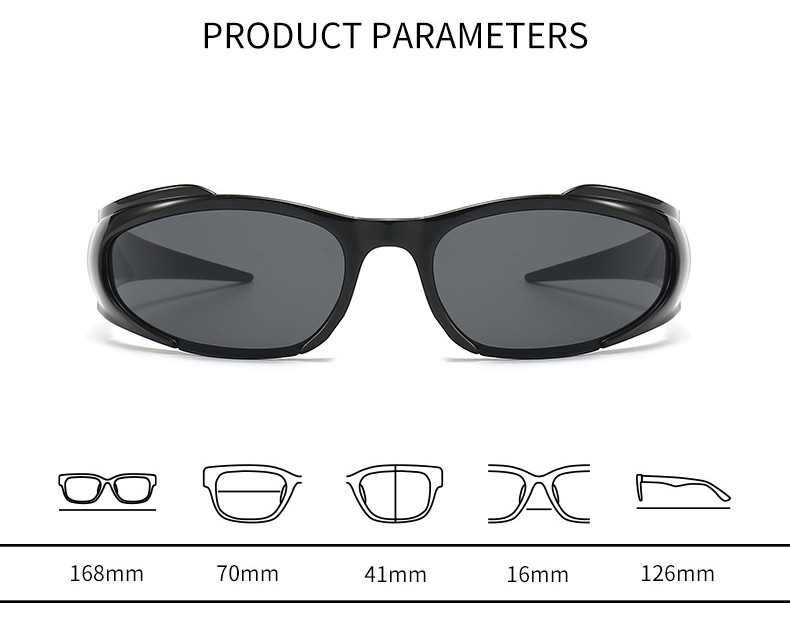 Streetwear Cool Style Geometric Pc Oval Frame Full Frame Women's Sunglasses display picture 3