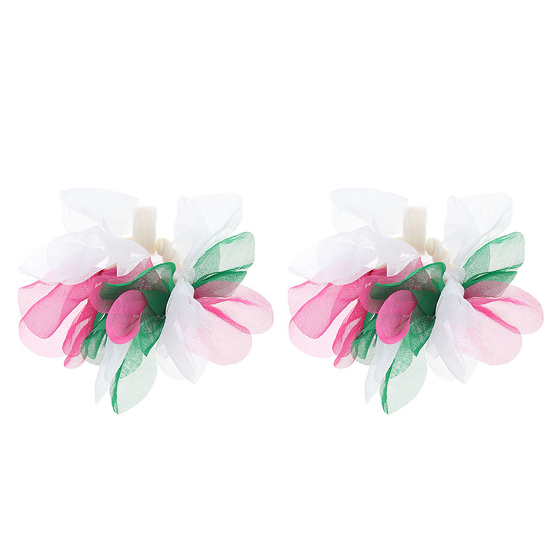 1 Pair Sweet Flower Arylic Cloth Drop Earrings display picture 12