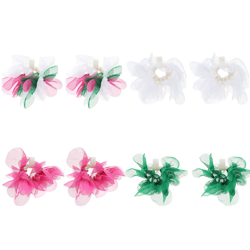1 Pair Sweet Flower Arylic Cloth Drop Earrings display picture 13