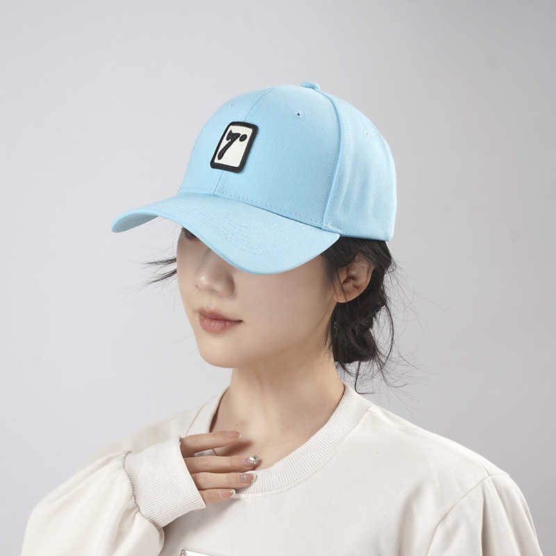 Unisex Casual Hip-hop Commute Number Patch Curved Eaves Baseball Cap display picture 4