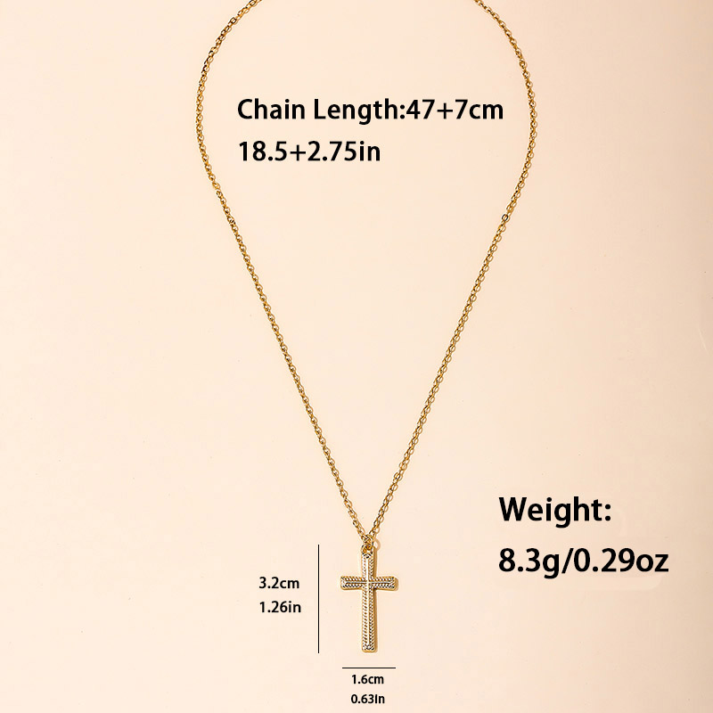 Simple Style Cross Zinc Alloy Women's Pendant Necklace display picture 1