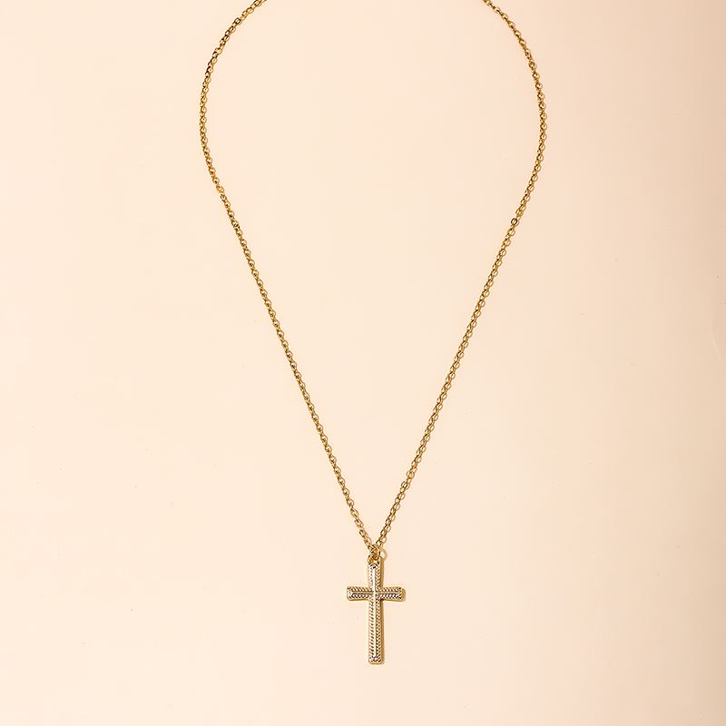 Simple Style Cross Zinc Alloy Women's Pendant Necklace display picture 2