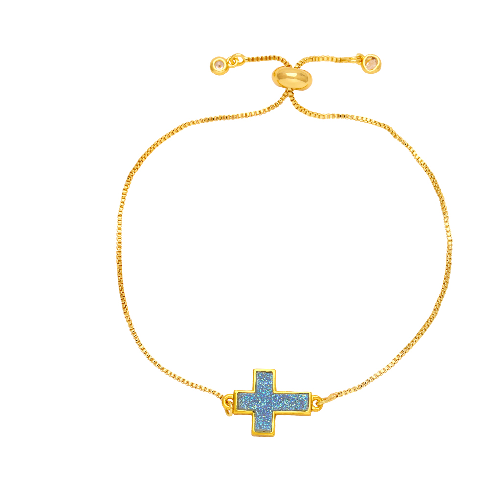Simple Style Cross Copper Plating 18k Gold Plated Bracelets display picture 4