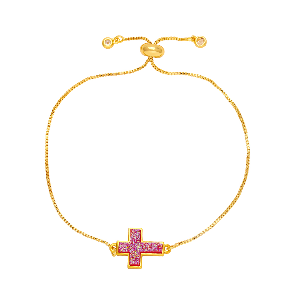 Simple Style Cross Copper Plating 18k Gold Plated Bracelets display picture 6