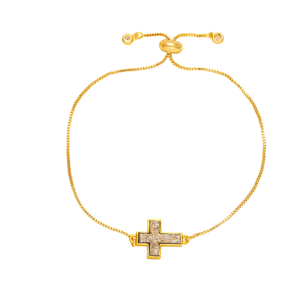 Simple Style Cross Copper Plating 18k Gold Plated Bracelets display picture 7