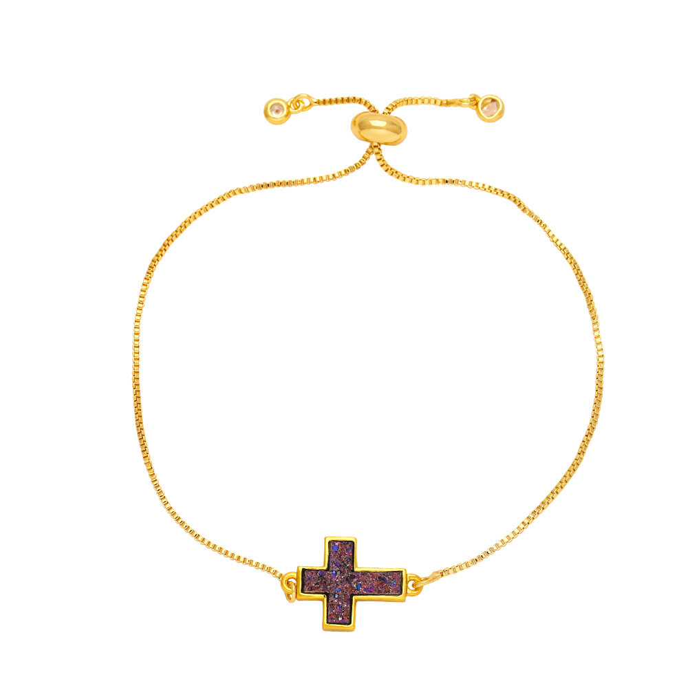 Simple Style Cross Copper Plating 18k Gold Plated Bracelets display picture 8