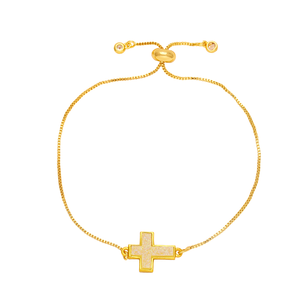 Simple Style Cross Copper Plating 18k Gold Plated Bracelets display picture 9