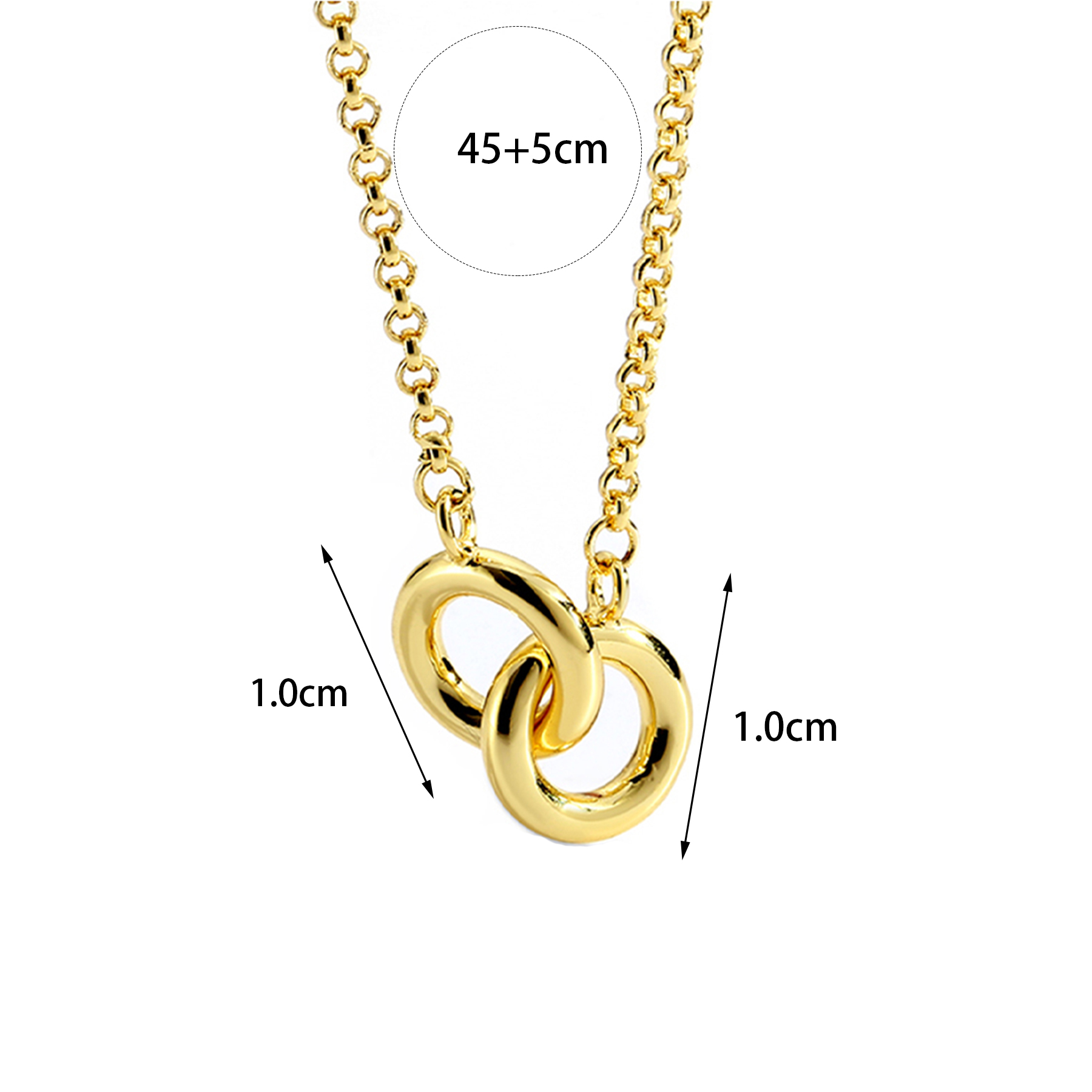 Simple Style Geometric Copper Plating Inlay Zircon 18k Gold Plated Pendant Necklace display picture 9