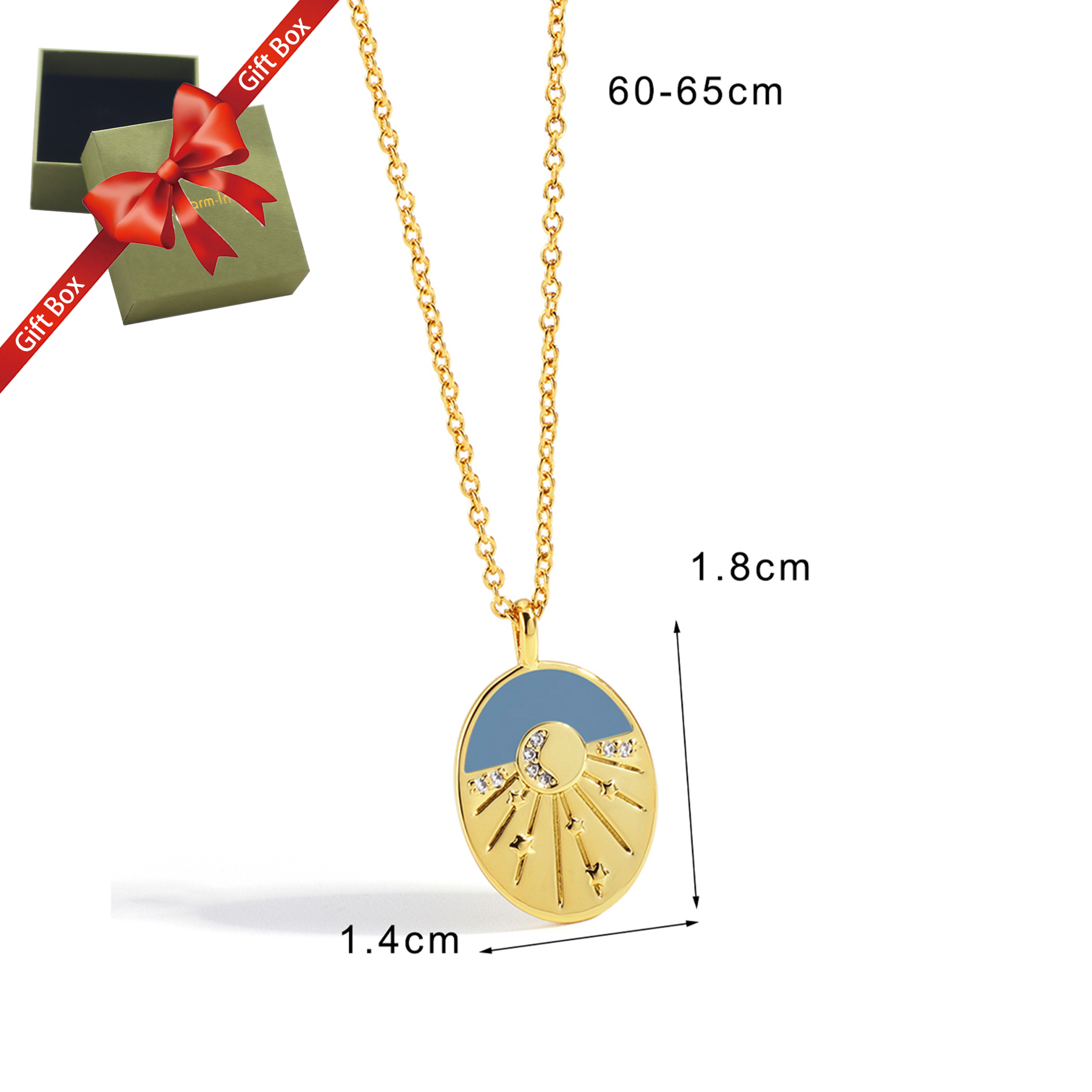 Simple Style Geometric Copper Plating Inlay Turquoise Zircon 18k Gold Plated Pendant Necklace display picture 11