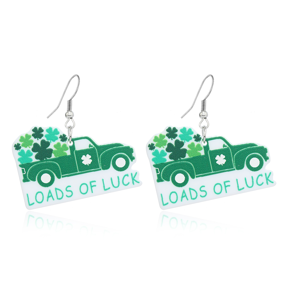 1 Pair Cute Simple Style Letter Hat Car Painted Arylic Drop Earrings display picture 5