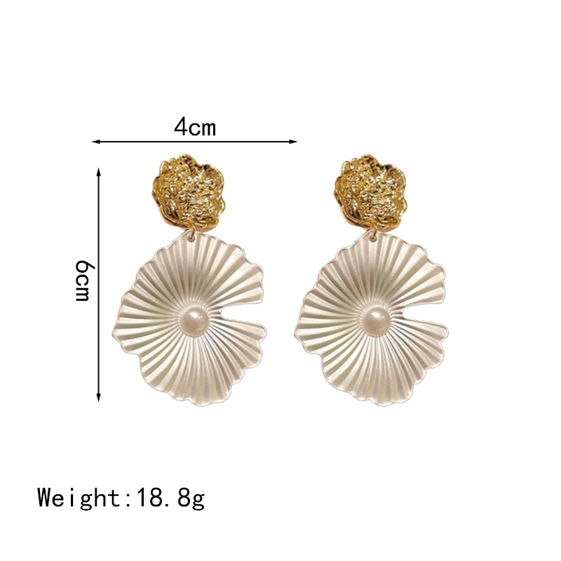 1 Pair Elegant Luxurious Flower Plating Inlay Alloy Artificial Pearls Drop Earrings display picture 2