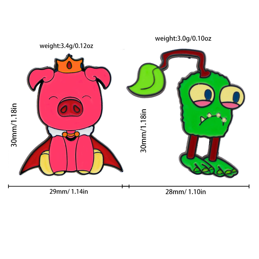 Cute Cartoon Pig Metal Unisex Brooches display picture 4
