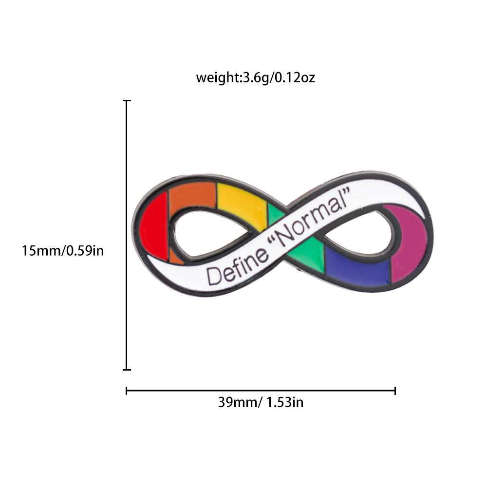 Ig Style Letter Colorful Infinity Metal Unisex Brooches display picture 2